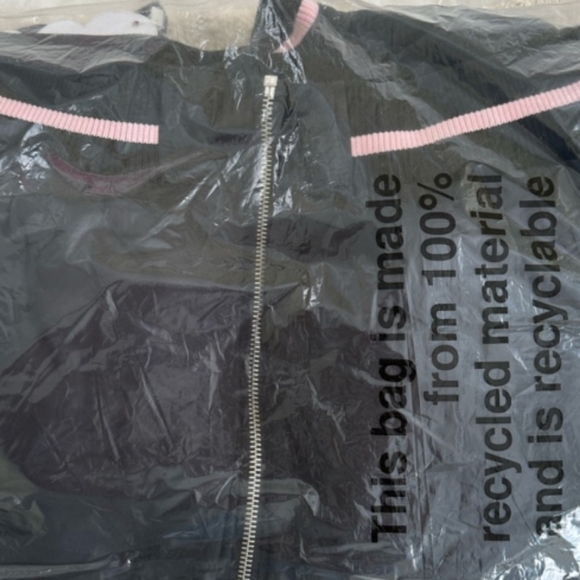 BARBIE 🩷 LOGO VARSITY ZIP UP BOMBER JACKET NWT (WOMEN'S) - Picture 3 of 4